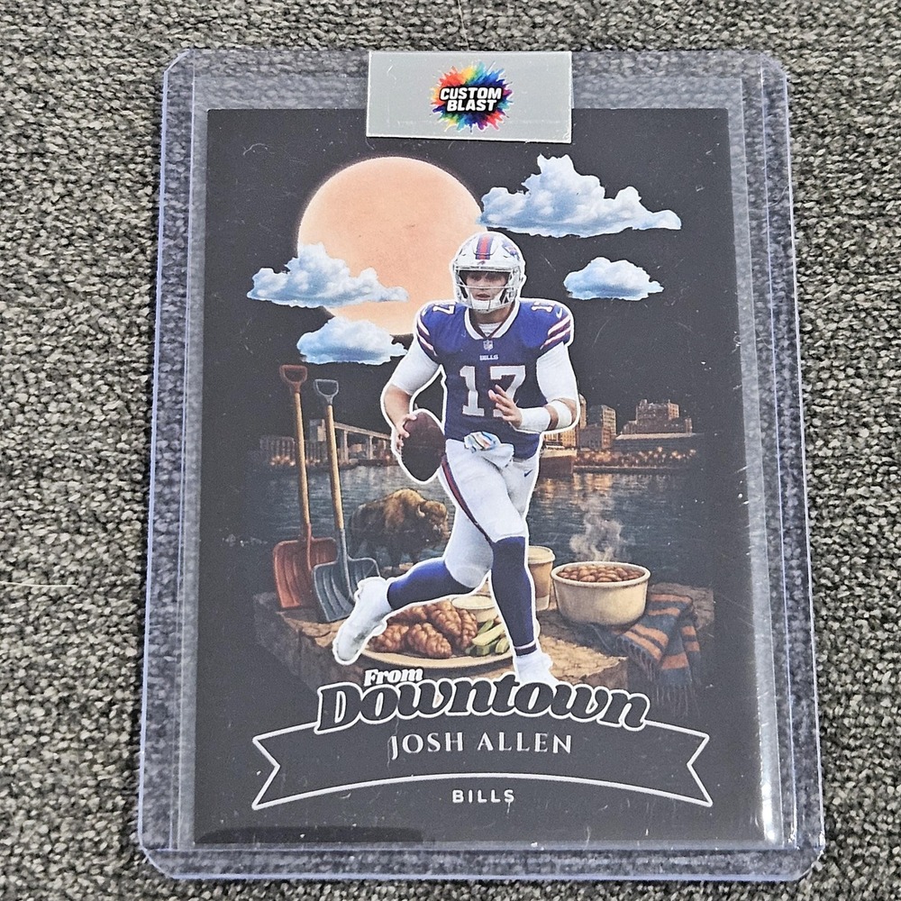 Josh Allen CUSTOM Downtown Football Card
